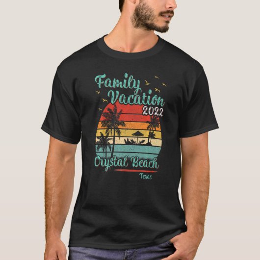  familievakantie 2022 Texas Crystal Beach T-shirt (Voorkant)