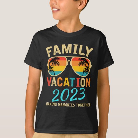 Familievakantie 2023 Beach Matching Summer Vacatio T-shirt (Voorkant)