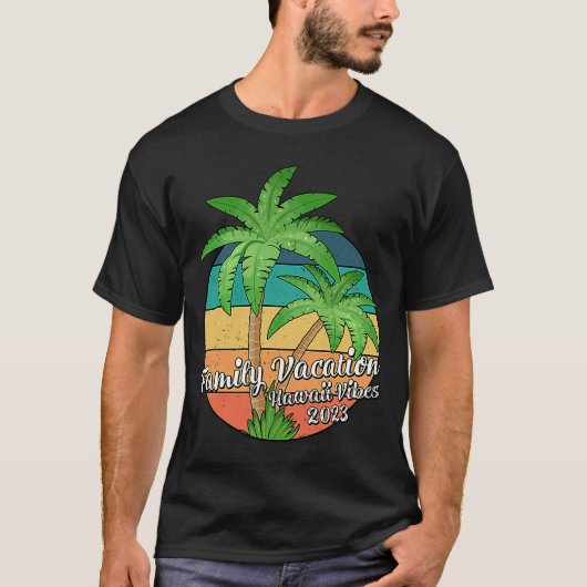 familievakantie 2023 Hawaii Vibes Beach T-shirt (Voorkant)