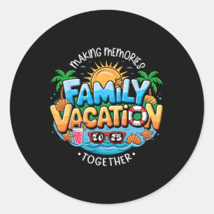 Familievakantie 2025 Samen herinneringen maken Sum Ronde Sticker