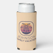 Familievakantie - Aangepaste palmboom Seltzer Blikjeskoeler (Seltzer Voorkant)