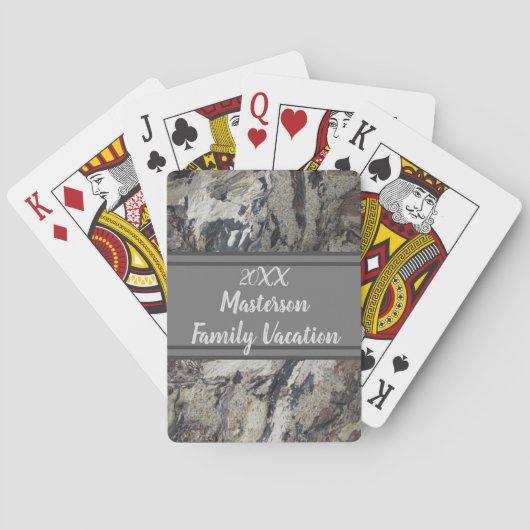 Familievakantie Abstract patroon drift Pokerkaarten (Achterkant)