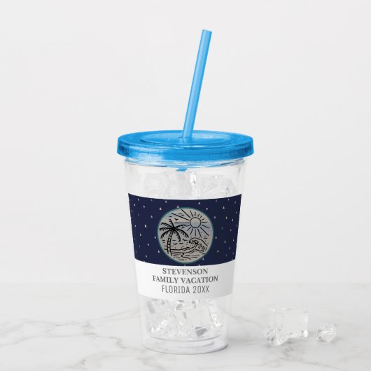 Familievakantie Acryl Drinkbeker (Achterkant ijs)