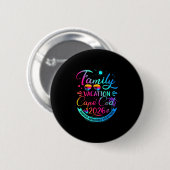 Familievakantie Cape Cod 2026 Palmboomcadeau Ronde Button 5,7 Cm (Voorkant /achterkant)