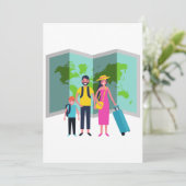 Familievakantie die herinneringen samen ontwerp Cl Kaart (Staand voorkant)