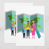 Familievakantie die herinneringen samen ontwerp Cl Kaart (Voorkant / Achterkant)