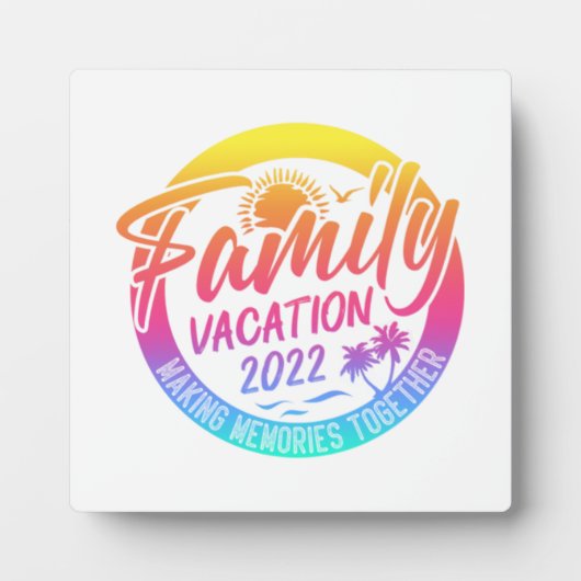 Familievakantie die herinneringen samenvoegen Klas Fotoplaat (Voorkant)