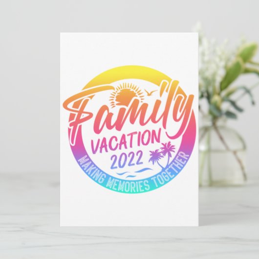 Familievakantie die herinneringen samenvoegen Klas Kaart (Staand voorkant)