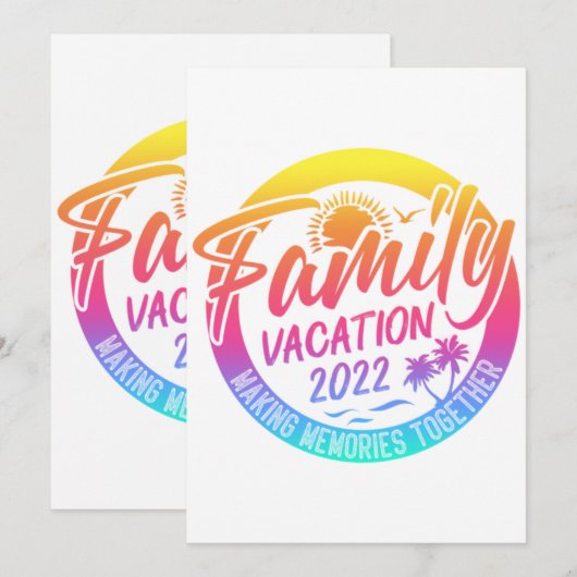 Familievakantie die herinneringen samenvoegen Klas Kaart (Voorkant / Achterkant)