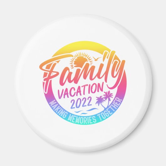 Familievakantie die herinneringen samenvoegen Klas Magneet (Voorkant)