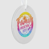 Familievakantie die herinneringen samenvoegen Klas Ornament (voorkant)