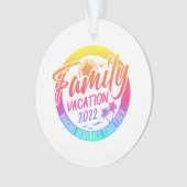 Familievakantie die herinneringen samenvoegen Klas Ornament (voorkant)