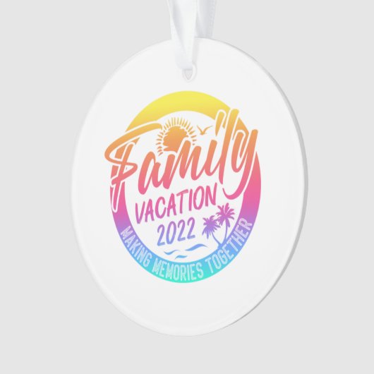 Familievakantie die herinneringen samenvoegen Klas Ornament (voorkant)