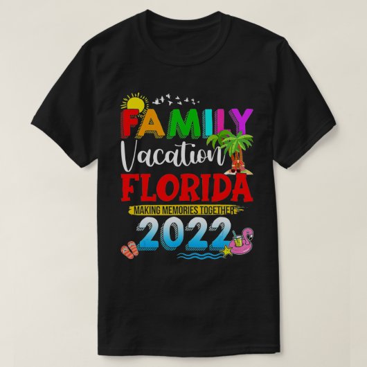 Familievakantie Florida die herinneringen samenbre T-shirt (Design voorkant)