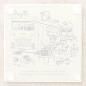 Familievakantie Glazen Onderzetter (Achterkant)