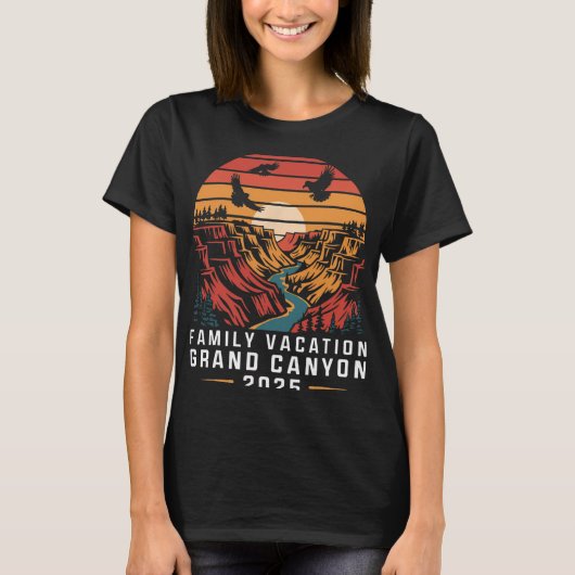 Familievakantie Grand Canyon 2025 Familievakantie T-shirt (Voorkant)
