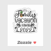 Familievakantie Hawaii 2022 Matching Family Group Sticker (Vel)