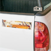  familievakantie in een converteerbare auto bumpersticker (Op Truck)