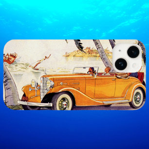  familievakantie in een converteerbare auto iPhone 15 case