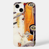 familievakantie in een converteerbare auto Case-Mate iPhone case (Achterkant)