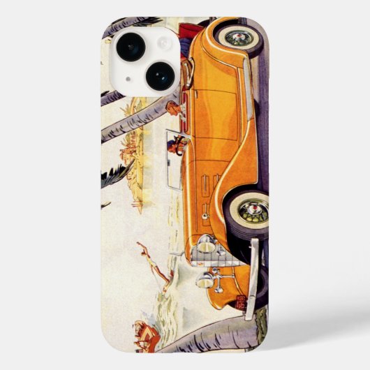  familievakantie in een converteerbare auto Case-Mate iPhone case (Achterkant)