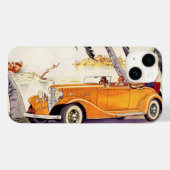 familievakantie in een converteerbare auto Case-Mate iPhone case (Achterkant (horizontaal))