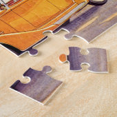 familievakantie in een converteerbare auto legpuzzel (Zijkant)