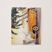 familievakantie in een converteerbare auto legpuzzel (Verticaal)