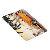 familievakantie in een converteerbare auto magneet (Rechterzijde)