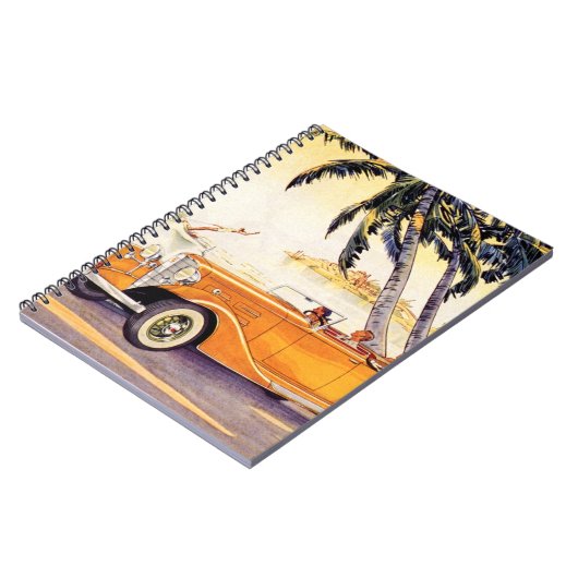  familievakantie in een converteerbare auto notitieboek (Linkerzijde)