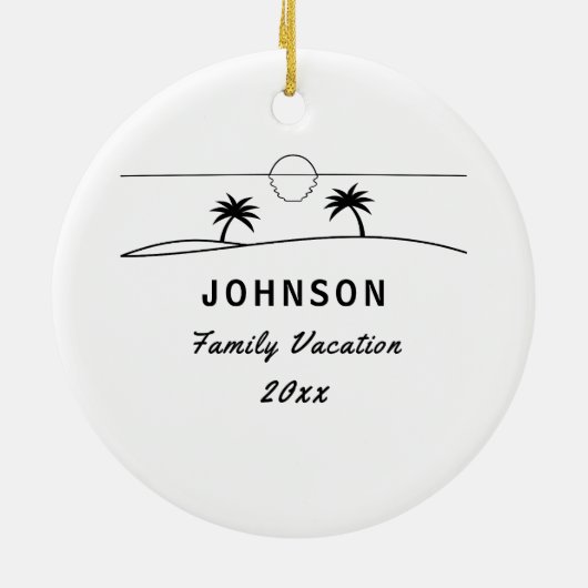 Familievakantie Keramisch Ornament (Achterkant)