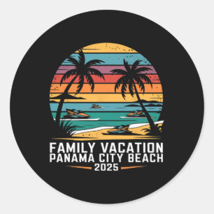 Familievakantie Panama Beach Trip 2025 Panama City Ronde Sticker