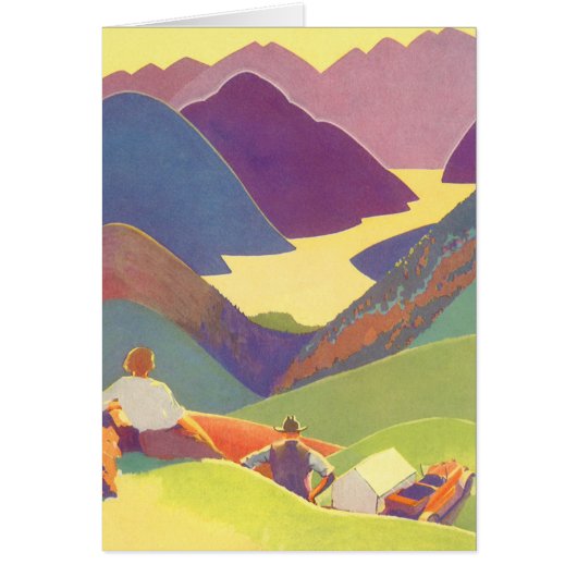  familievakantie, picknick in de bergen (Voorkant)