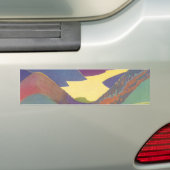  familievakantie, picknick in de bergen bumpersticker (Op auto)