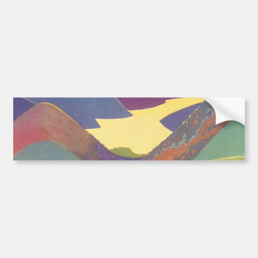  familievakantie, picknick in de bergen bumpersticker (Voorkant)