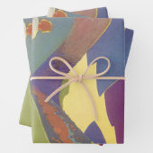  familievakantie, picknick in de bergen inpakpapier vel (In situ)