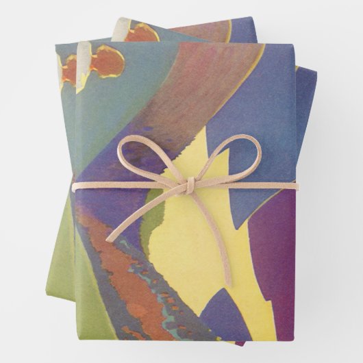  familievakantie, picknick in de bergen inpakpapier vel (In situ)