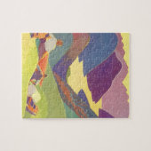 familievakantie, picknick in de bergen legpuzzel (Horizontaal)