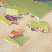 familievakantie, picknick in de bergen legpuzzel (Zijkant)