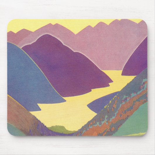 familievakantie, picknick in de bergen muismat (Voorkant)