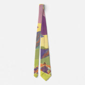  familievakantie, picknick in de bergen stropdas (Achterkant)