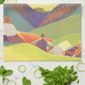  familievakantie, picknick in de bergen theedoek (Gevouwen)