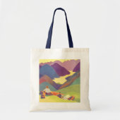  familievakantie, picknick in de bergen tote bag (Voorkant)