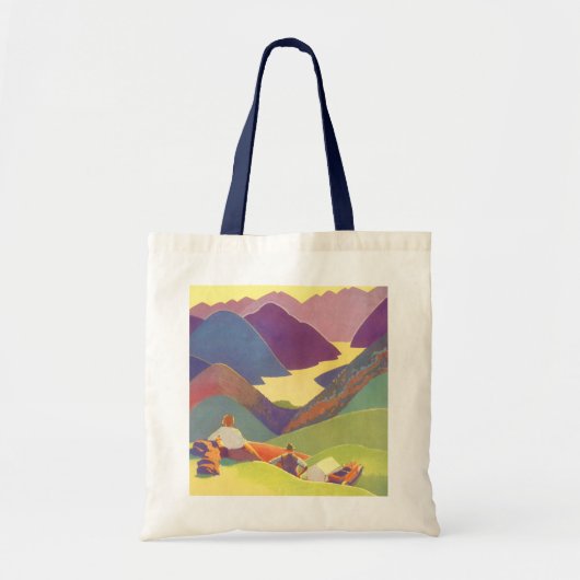  familievakantie, picknick in de bergen tote bag (Voorkant)