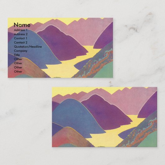  familievakantie, picknick in de bergen visitekaartje (Voorkant / Achterkant)