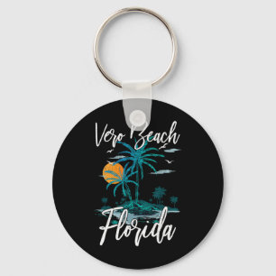 Familievakantie retro Sunset Florida Vero Beach Sleutelhanger