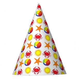 Familievakantie Starfish Crab Beachball Sun Feesthoedjes
