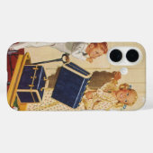 familievakantie, vader, Kinderen en koffers Case-Mate iPhone Case (Achterkant (horizontaal))