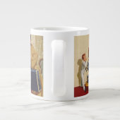  familievakantie, vader, Kinderen en koffers Grote Koffiekop (Achterkant)