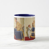 familievakantie, vader, Kinderen en koffers Mok (Midden)